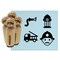 Firefighter Fire Truck Hydrant Hose Rubber Stamp Set for Stamping Crafting Planners